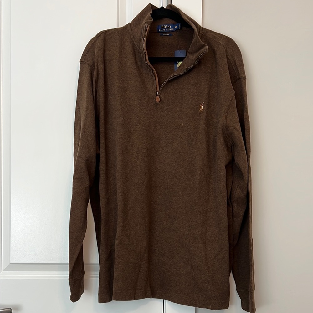 Polo Ralph Lauren Brown Quarter-Zip Pullover
